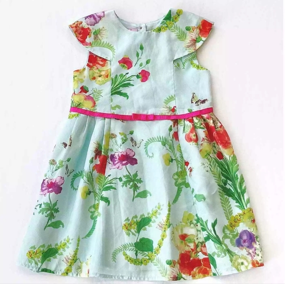 {Ted Baker} Floral Kids Floral Dress with Accents